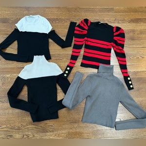 🛍️ ZARA bundle of 4 long sleeve sweater blouses!
